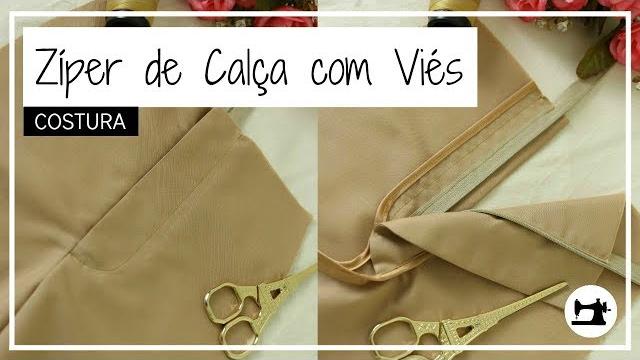 Como costurar zíper de calça com viés – Acabamentos de Costura