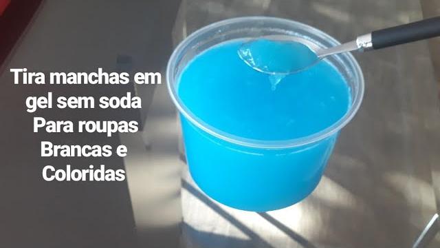 Faça tira manchas em gel sem soda para roupas Brancas e coloridas