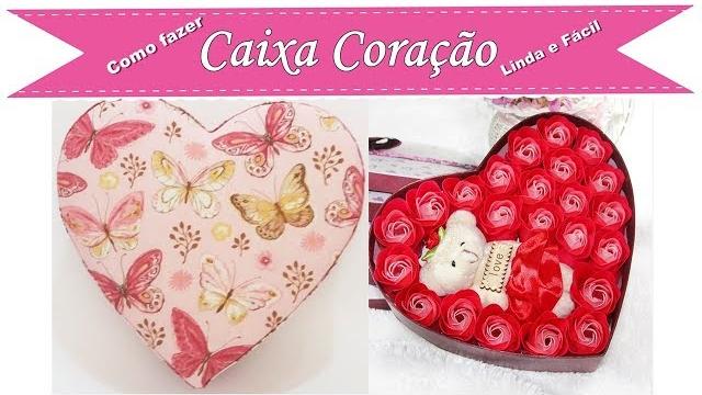 Caixa Coração em Cartonagem Fácil e linda