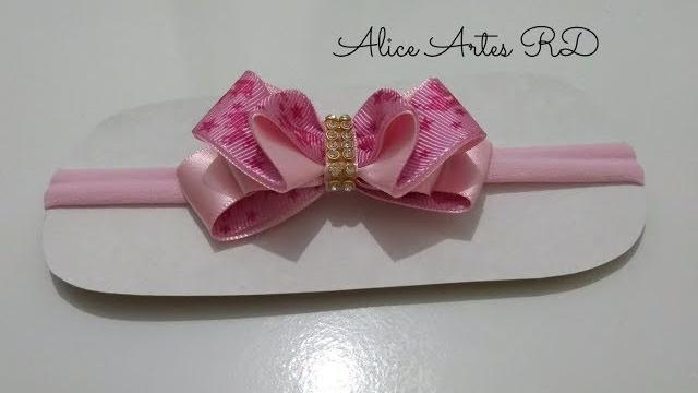 Aprenda a fazer este lindo mini laço Onda Duplo