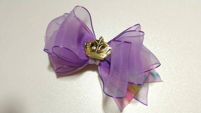 DIY Laço Chiclete – Laço de gorgurão com voal – easy tie