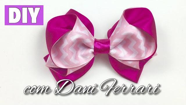 Laço Alice – Laço de fita de cetim – Tutorial faça e venda – Ribbon bow hair – Dani Ferrari