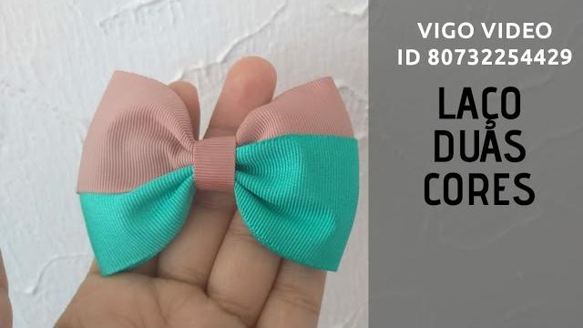 Laço duas cores em 30 segundos