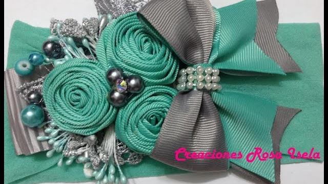 Bandita par bebe con flor mini torbellino