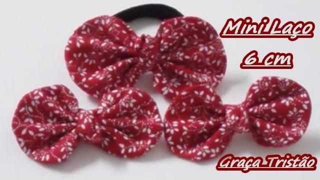 Mini Laço Arredondado de Tecido