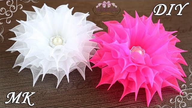 Flores de organza – Arcos da escola de fantasia – Kanzashi DIY