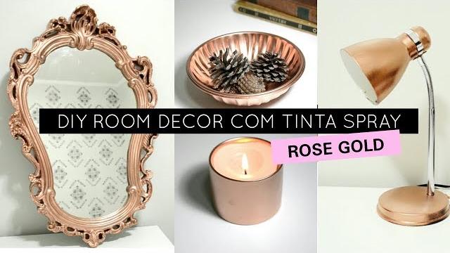 ROOM DECOR USANDO TINTA SPRAY – DECOR ROSE GOLD/COBRE