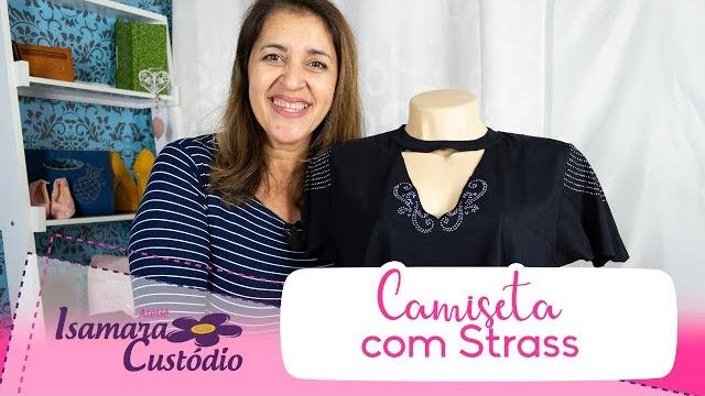 Camiseta com Strass – Customização