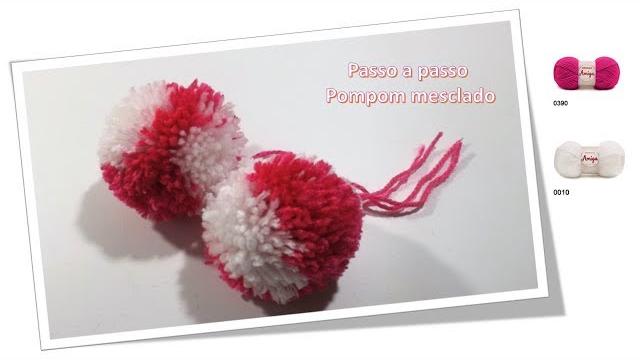 Como fazer pompom passo à passo (mesclado)