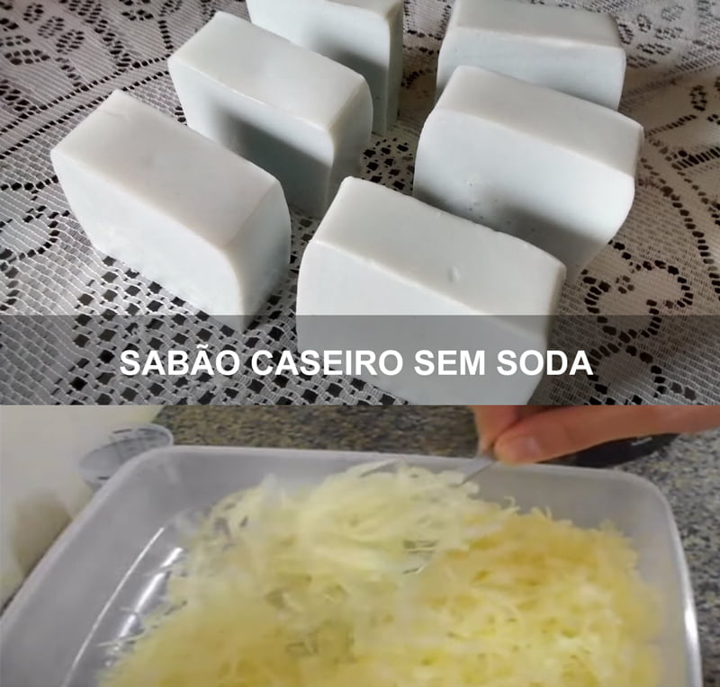 SABÃO CASEIRO SEM SODA GASTANDO