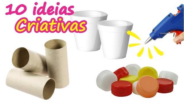 10 Ideias criativas de reciclagem fáceis de fazer – Material reciclado