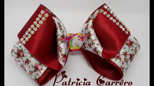 Laço de fita floral – Floral Satin Ribbon Bow Diy