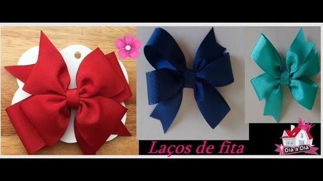 COMO FAZER LAÇO DE FITA PARA BEBE SIMPLES E FÁCIL