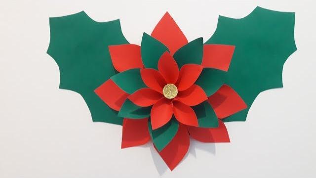 Flor de Natal em Papel – Enfeite de Natal