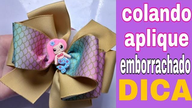 Colando aplique emborrachado