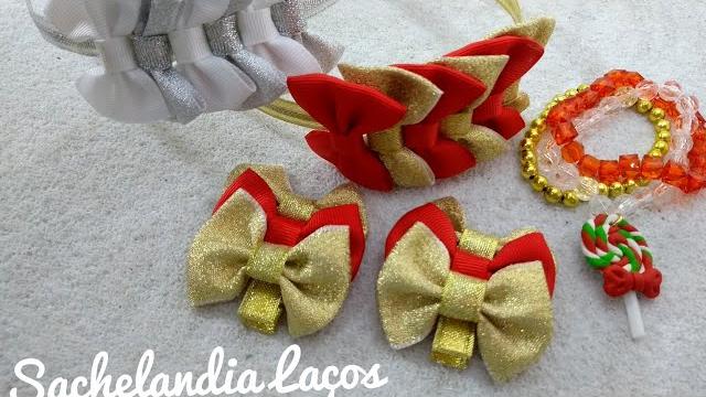 Peças para Natal e Réveillon – Tiara 6 Lacinhos Luxo