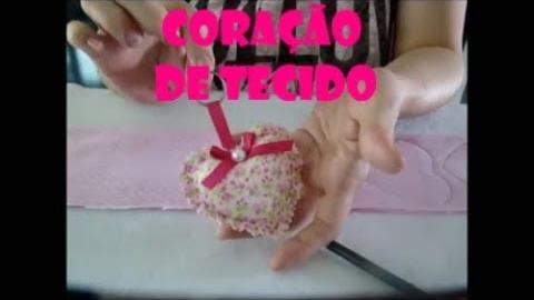 Como fazer coração de tecido