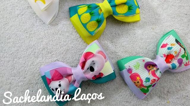 Laços com Fita Estampada – Aproveitando Restos de Fita