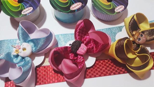 Laço fácil com fita glitter – Laço Unicórnio