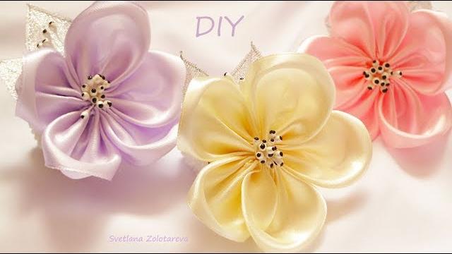 Simples Flor de Fita Headband com Flor