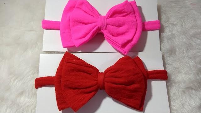 Faça Faixa de Meia de Seda e Laço Duplo de Meia de Seda