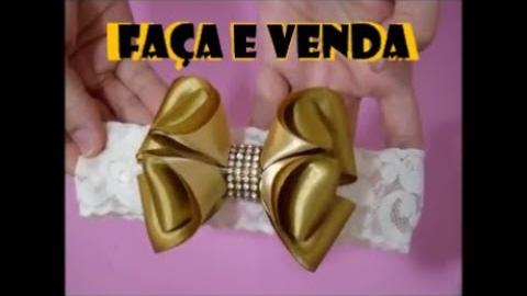 Faça e Venda – Tiaras e Laço de Cetim