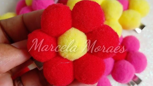 Faça Flor de Pom Pom