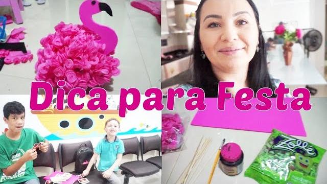 Faça Centro de Mesa de Flamingo