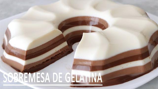 Sobremesa de Gelatina – Pudim Listrado sem Forno