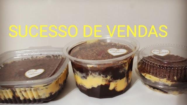 3 Modelo de Bolo no Pote – Sabor Maracujá Com Creme de Chocolate