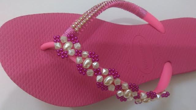 Como Costurar a Trama no Chinelo Decorado