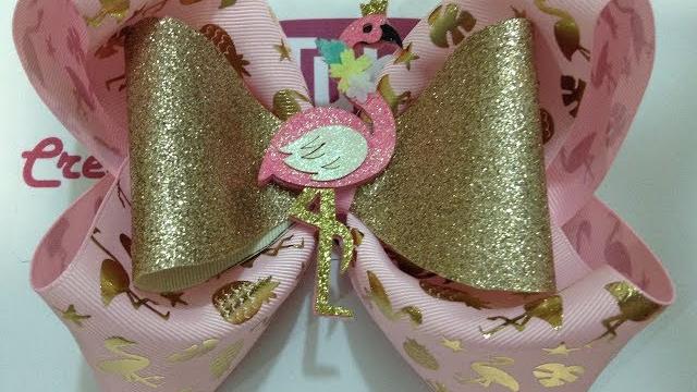 Como Fazer um Laço Boutique de Flamingos – Super na Moda