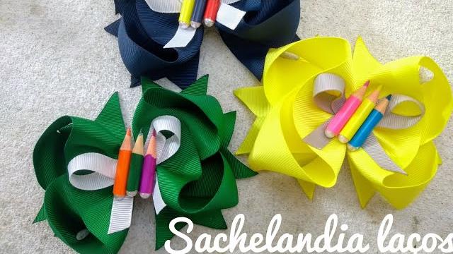 Coleção de Laços Escolares – Modelo 2 – Estilo Escolar