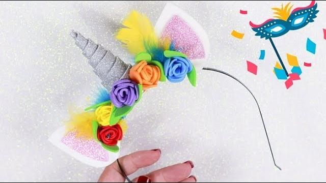 Faça sua Tiara de Unicornio Para usar no Carnaval – Sugestão Para Carnaval