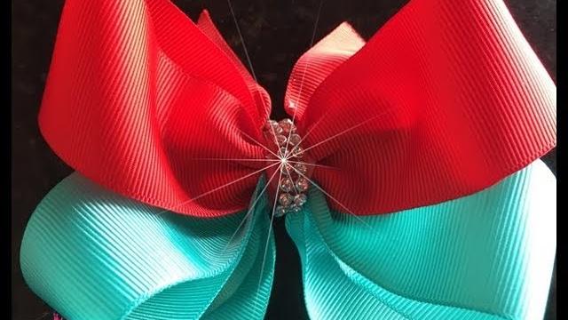 Laço de Fita Duplo Duas Cores Passo a Passo