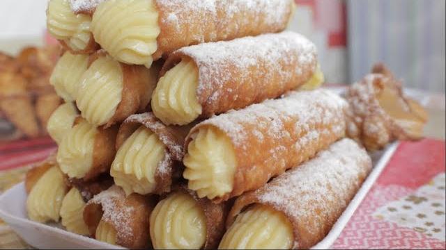 Receita de Canudinhos de Creme de Baunilha