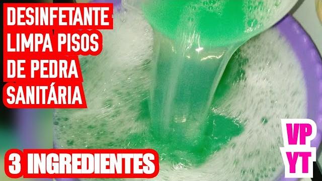 Desinfetante com Pedra Sanitária – 3 Ingredientes