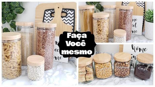 POTES COM TAMPAS EM MADEIRA FAKE