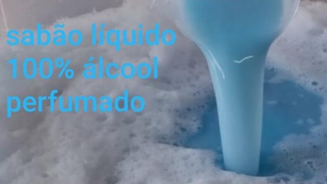 Faça sabão líquido 100% álcool perfumado