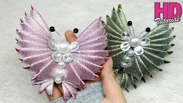 Borboletas de fitas – Kanzashi Flower