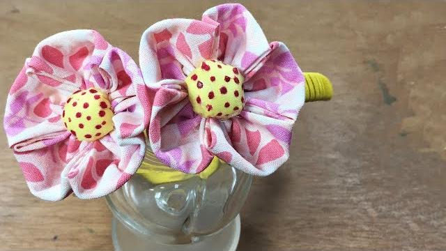 Flor de tecido – artesanato com tecido – DIY