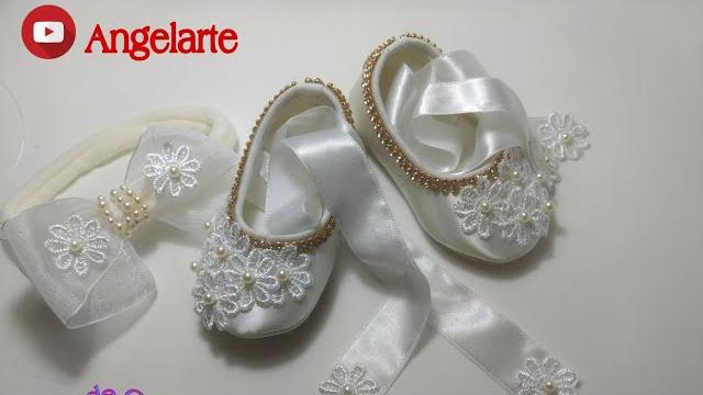Sapatinho Bailarina Decorado – Personalizado para bebê