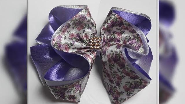 Como fazer esse lindo laço florido encantado – How to make a ribbon bow