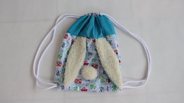 Mochila de coelhinho para menino ou menina