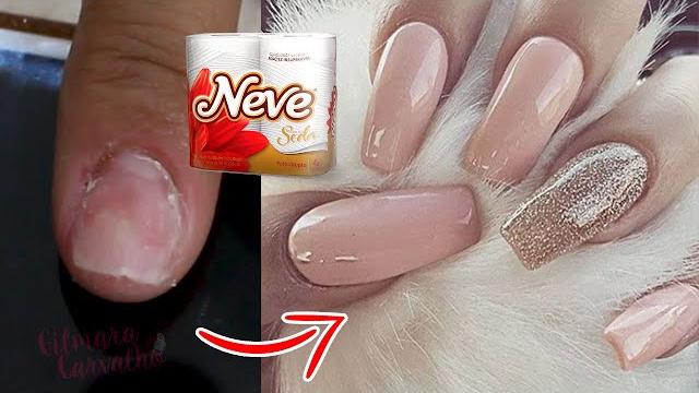UNHAS POSTIÇAS COM PAPEL HIGIÊNICO – NOVA TÉCNICA MAIS RESISTENTE E MAIS FÁCIL