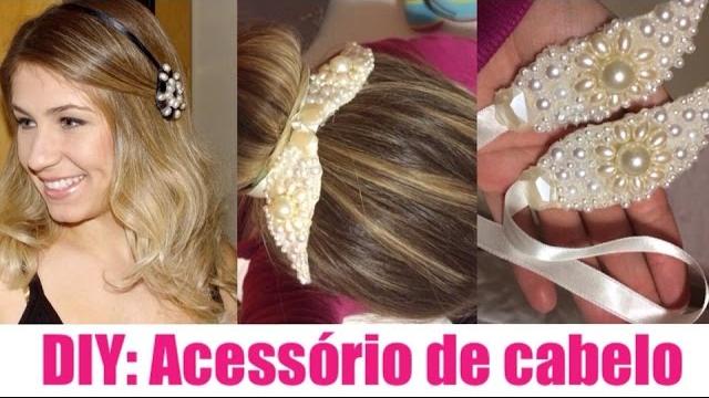 Aprenda a fazer um lindo acessório de cabelo