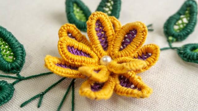 Como Fazer Lindas Flores em Bordado e Crochê