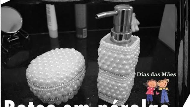Aprenda Como Decorar Pote de Vidro Com Pérolas