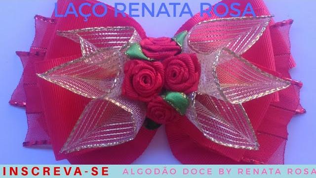 Laço Com Rosas no Centro