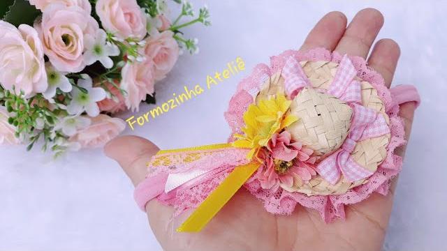 Faixa com Chapéu Junino Para Bebê